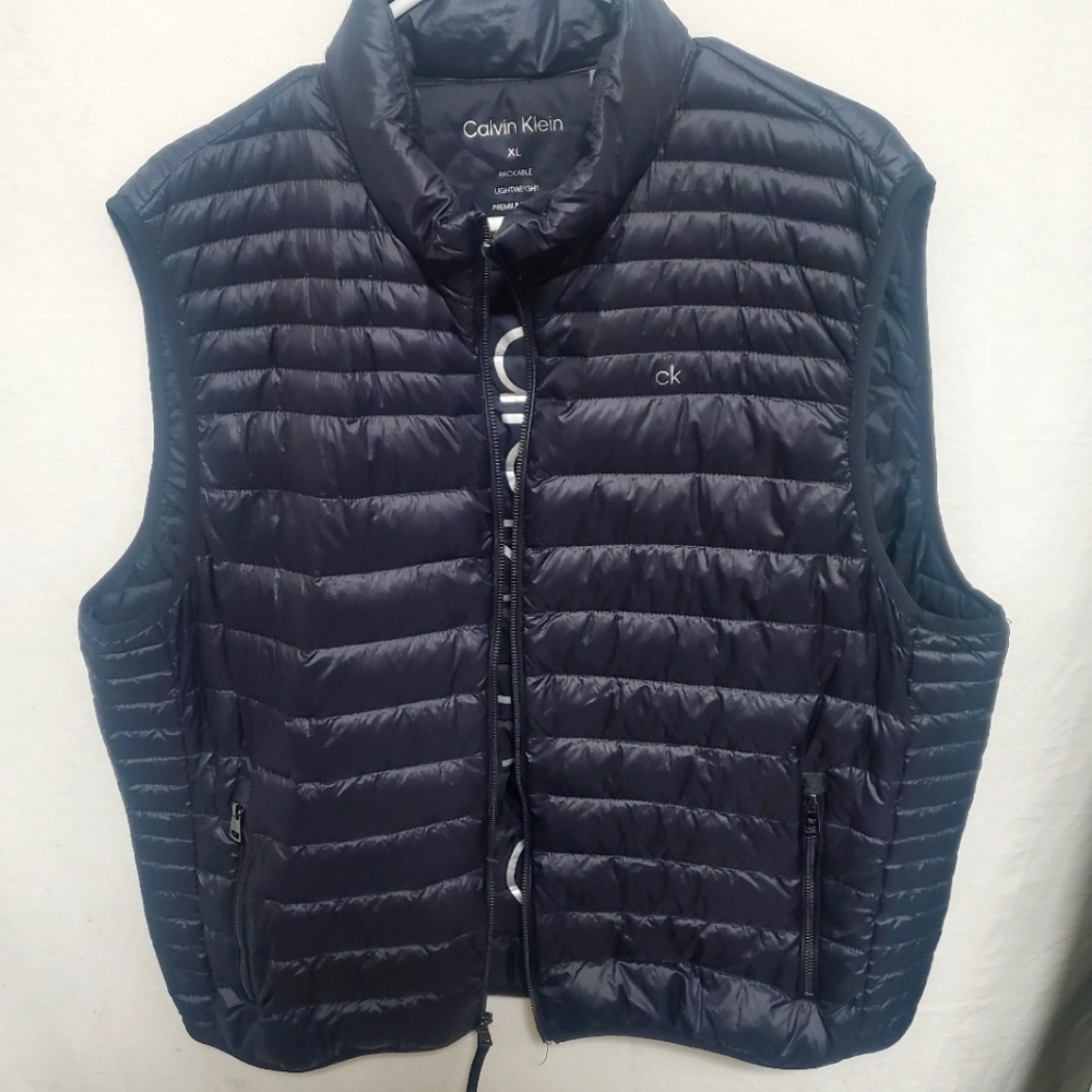 Calvin Klein Premium Down Lightweight Black Vest Men's XL